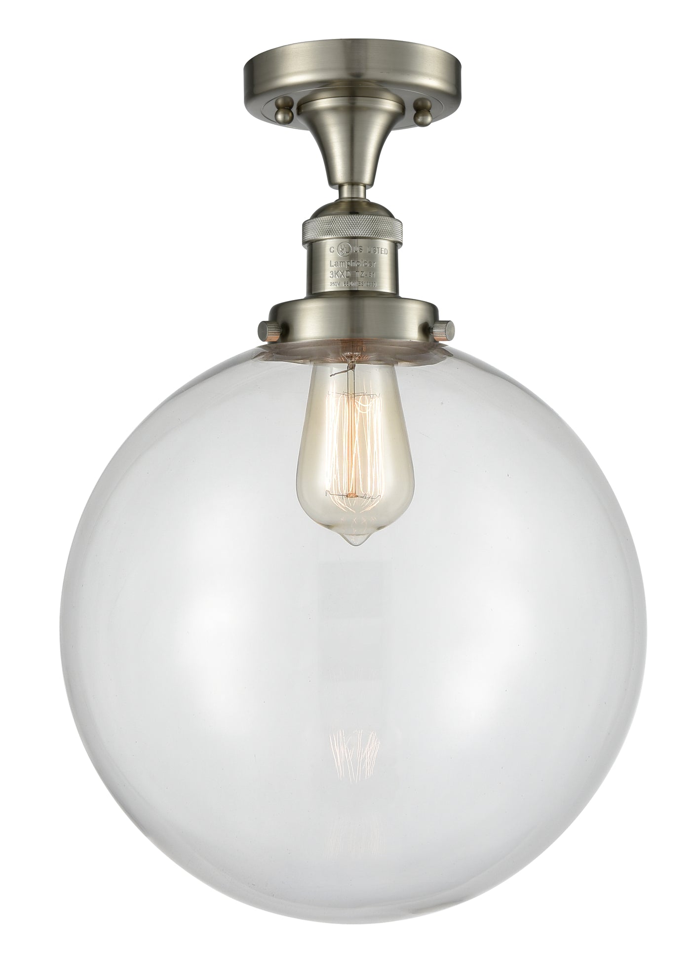 Franklin Semi-Flush Mount Brushed Satin Nickel