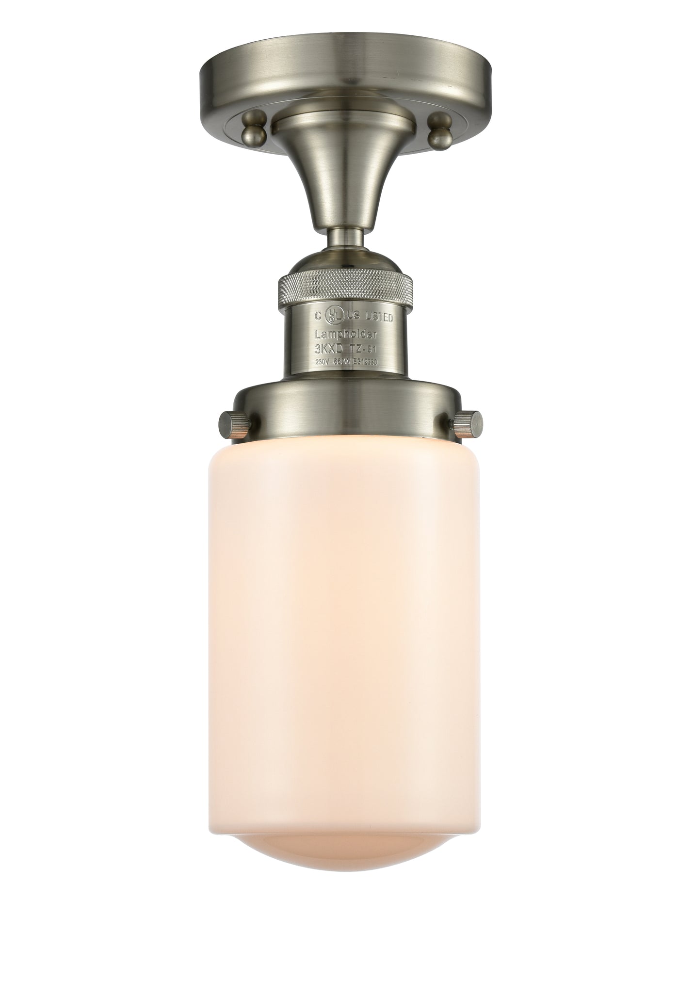 Franklin Semi-Flush Mount Brushed Satin Nickel