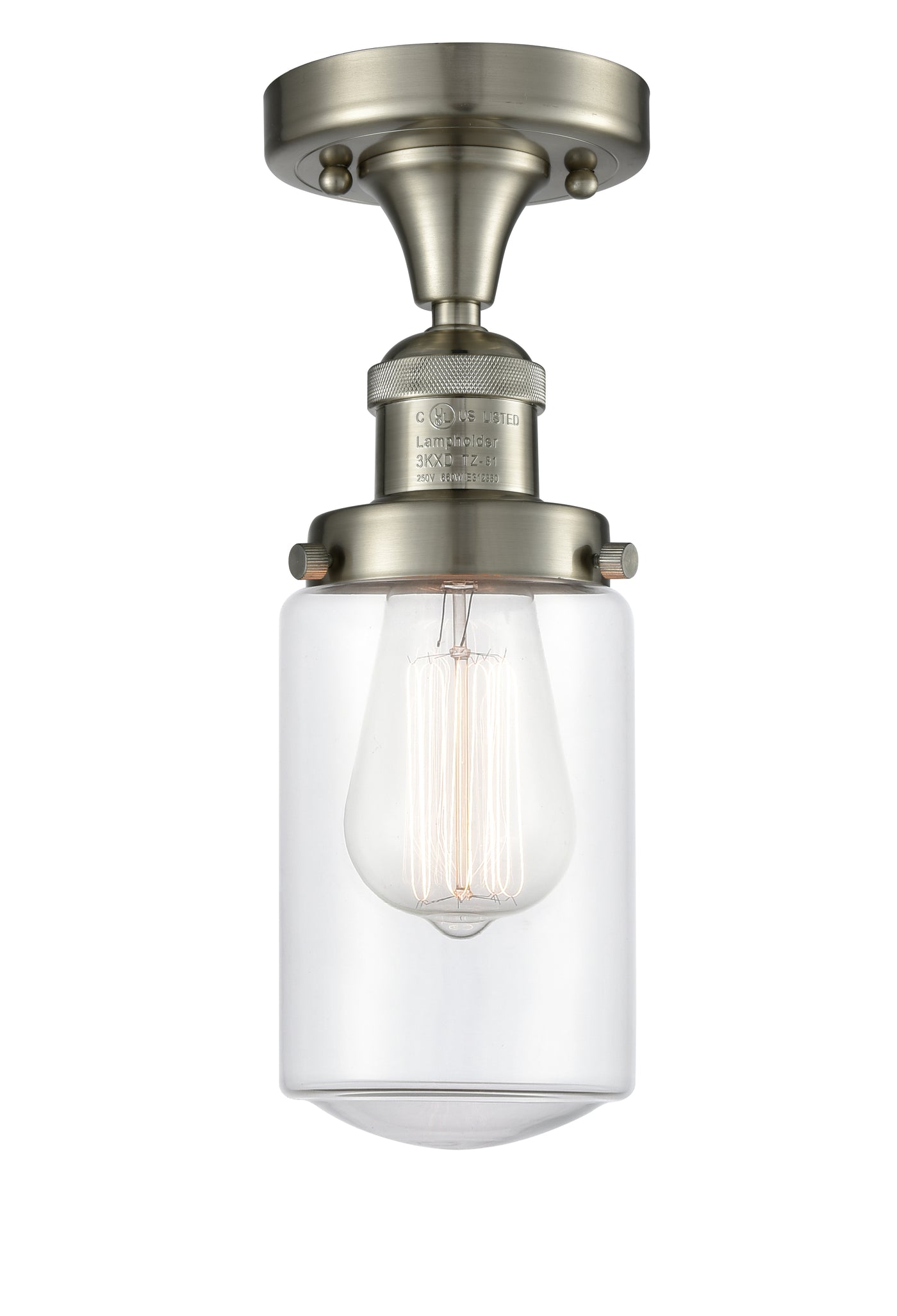 Franklin Semi-Flush Mount Brushed Satin Nickel