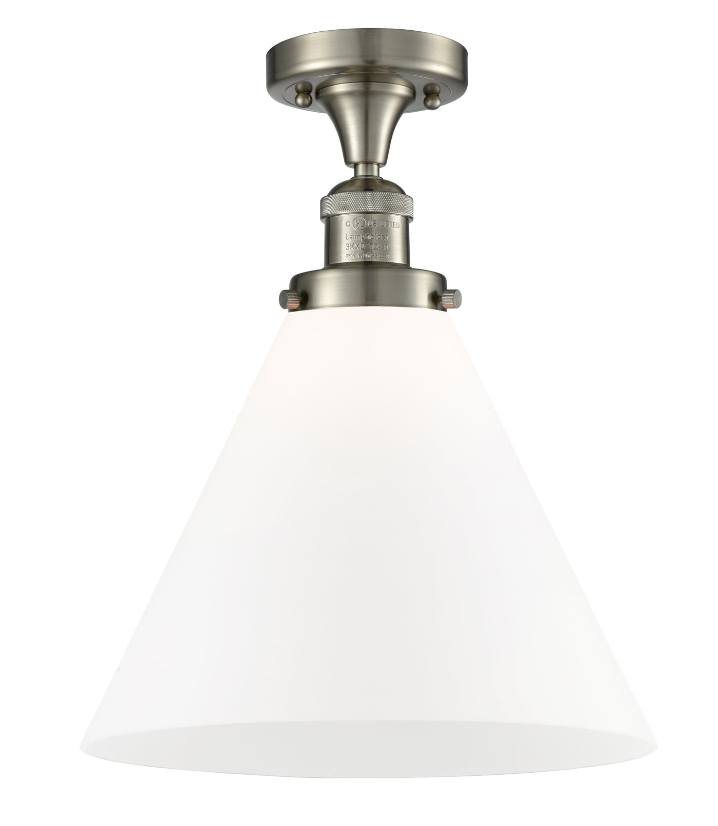 Franklin Semi-Flush Mount 12 Inch Brass