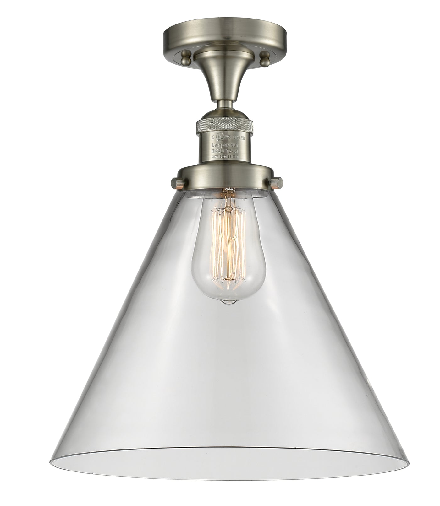 Franklin Semi-Flush Mount 7.75 Brushed Satin