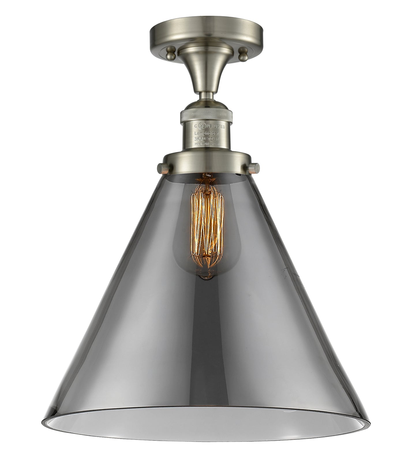 Franklin Semi-Flush Mount 12 Inch Brass