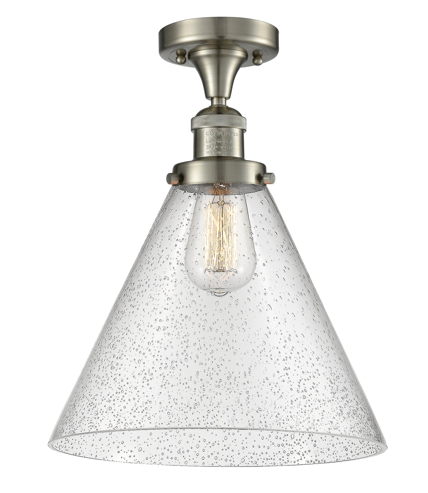 Franklin Semi-Flush Mount 12 Inch Brass