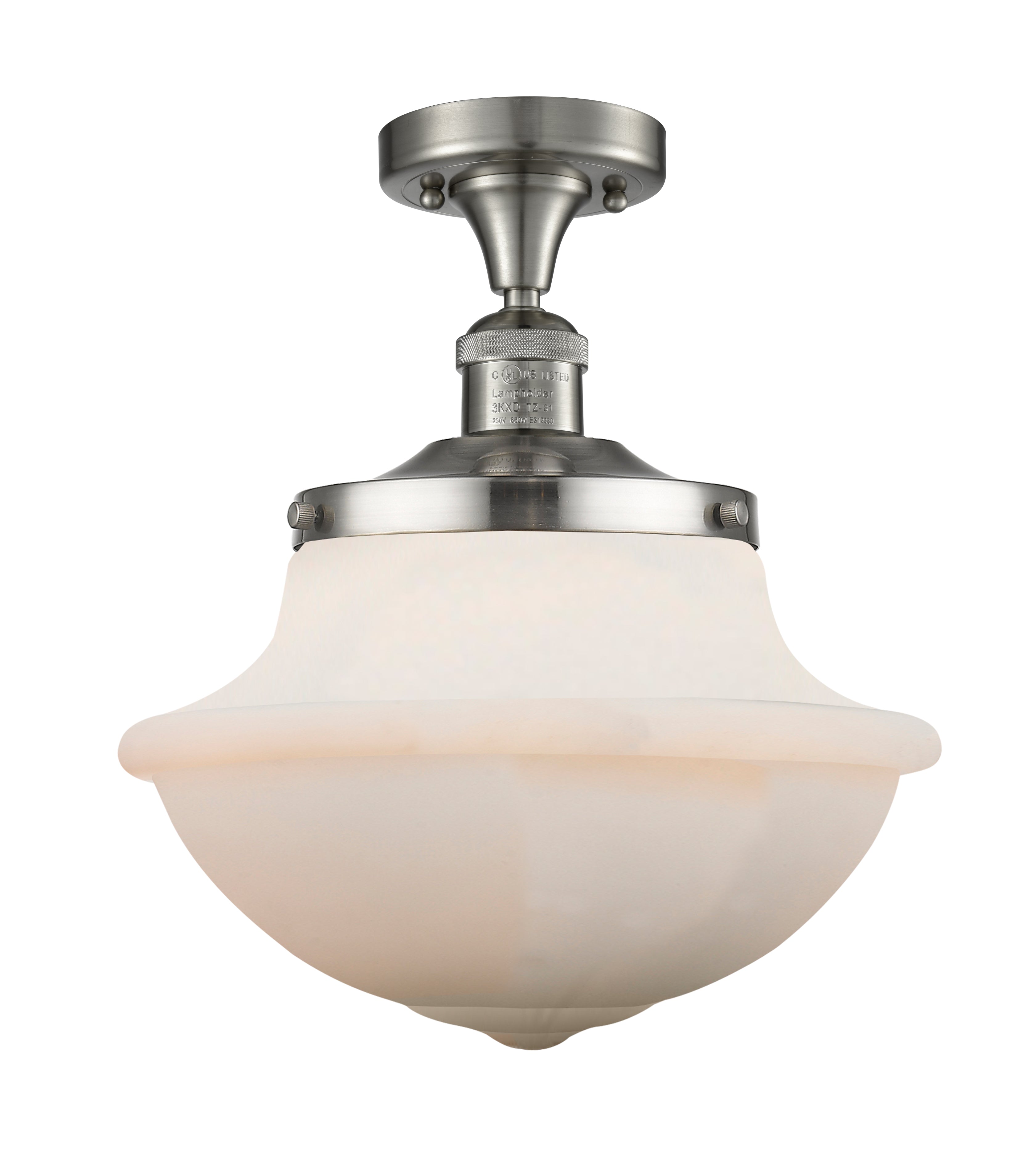 Franklin Semi-Flush Mount Brushed Satin Nickel