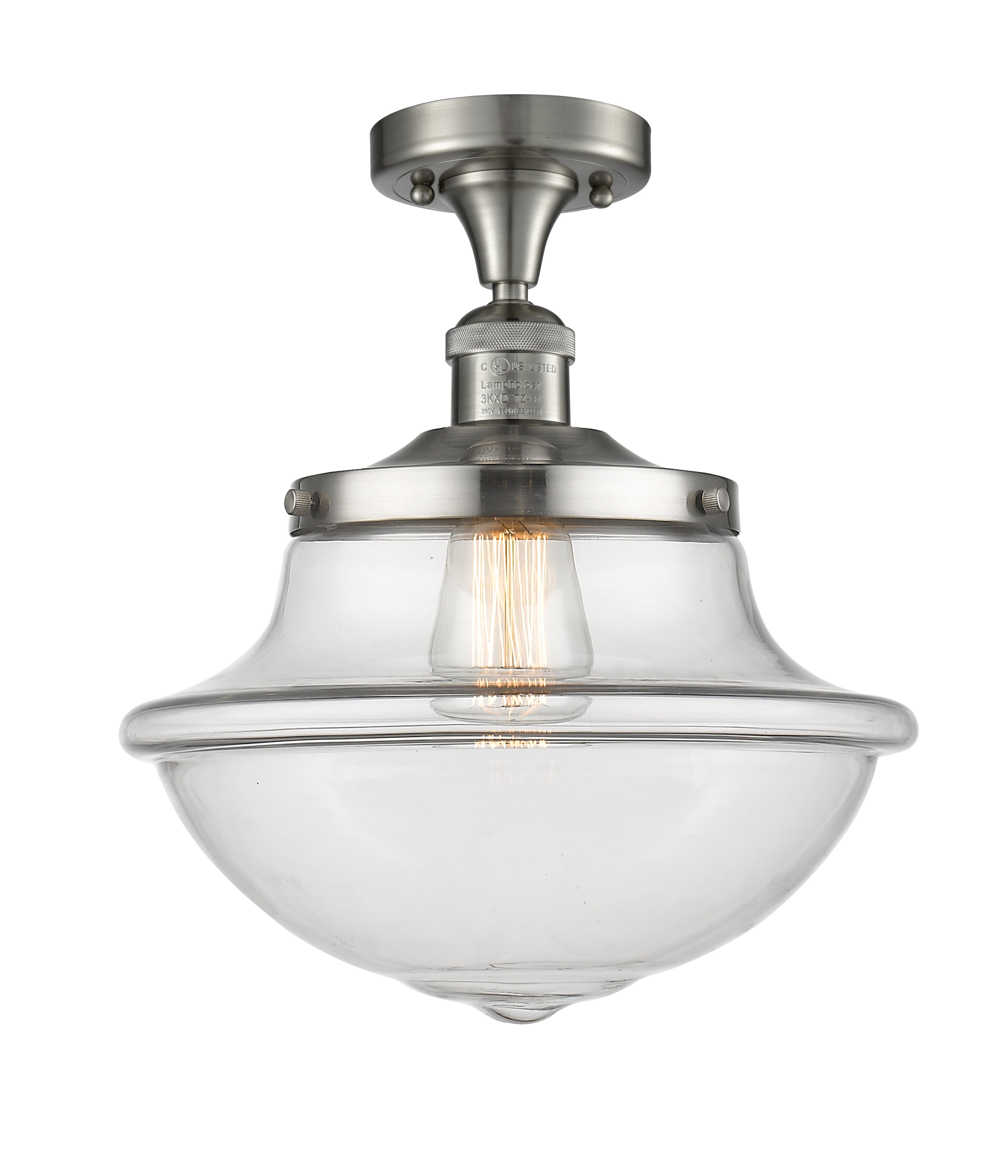 Franklin Semi-Flush Mount Brushed Satin Nickel