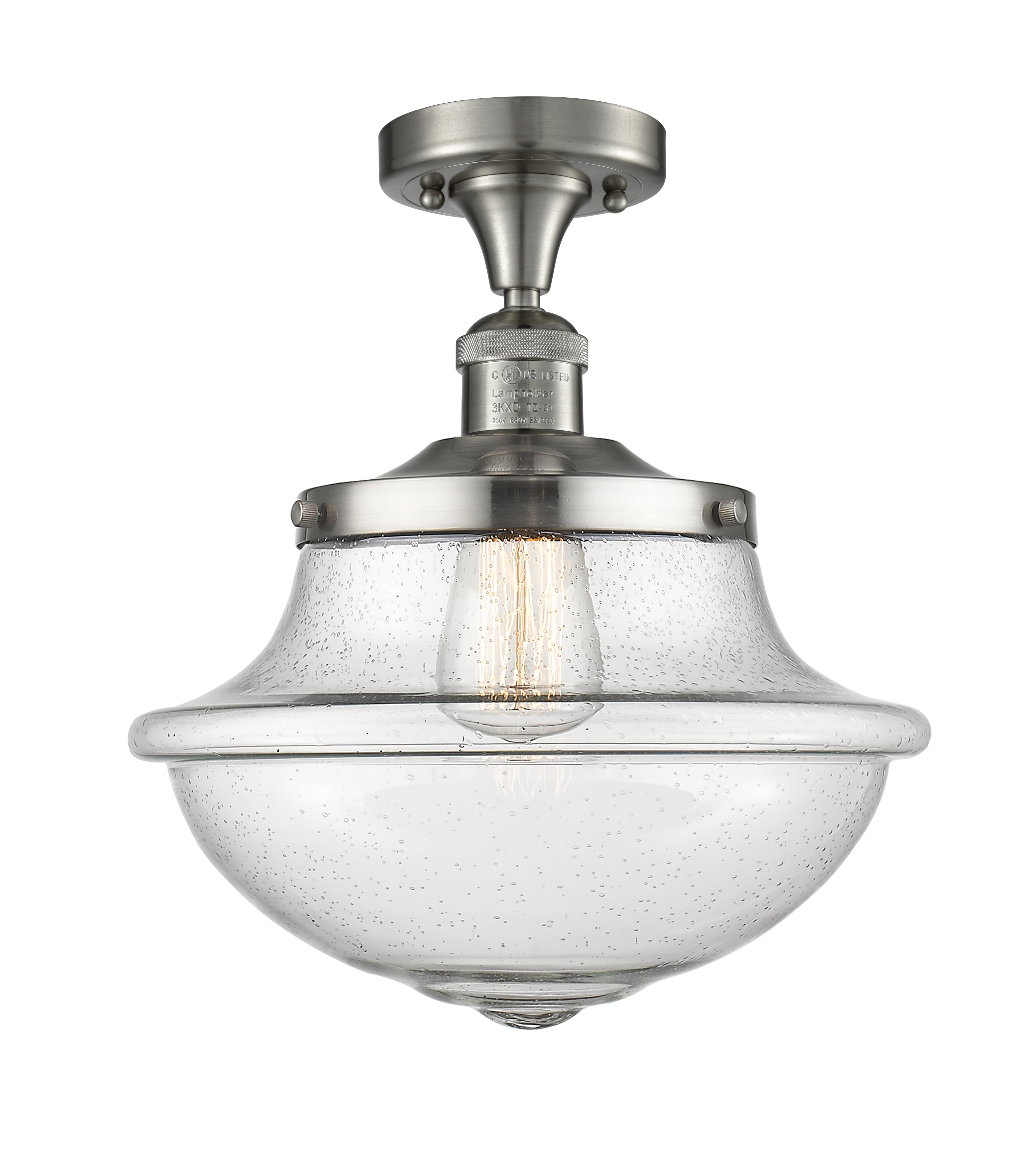 Franklin Semi-Flush Mount Brushed Satin Nickel