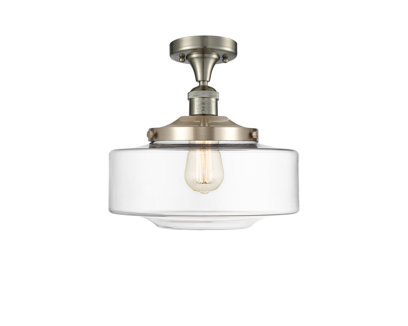 Franklin Semi-Flush Mount Brushed Satin Nickel