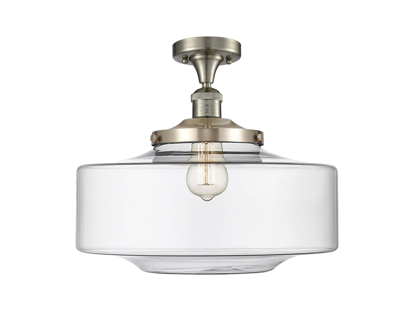 Franklin Semi-Flush Mount Brushed Satin Nickel
