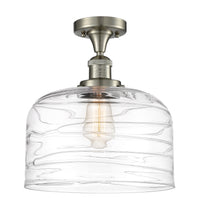 Franklin Semi-Flush Mount Satin Nickel Steel