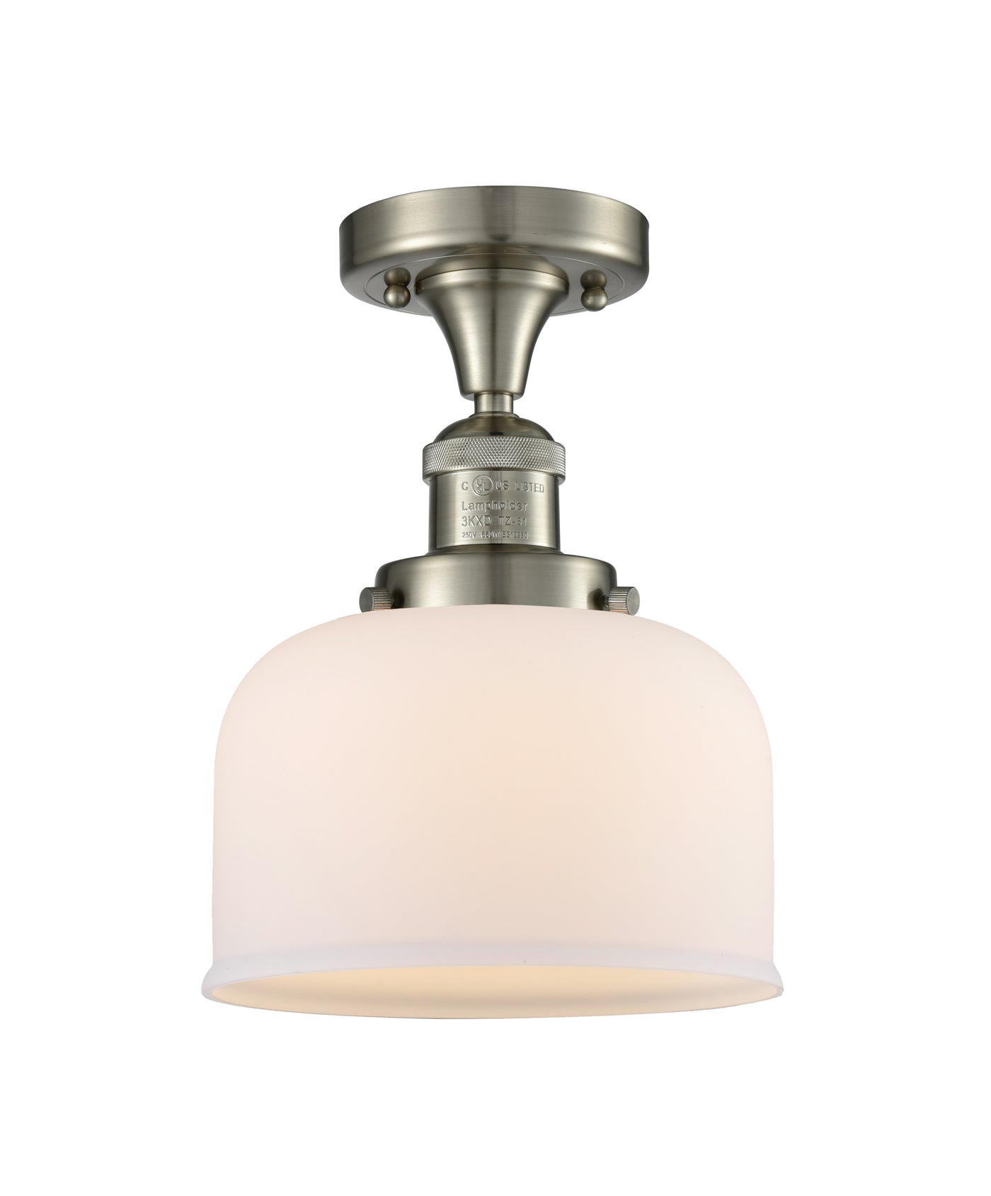 Franklin Semi-Flush Mount Brushed Nickel Brass