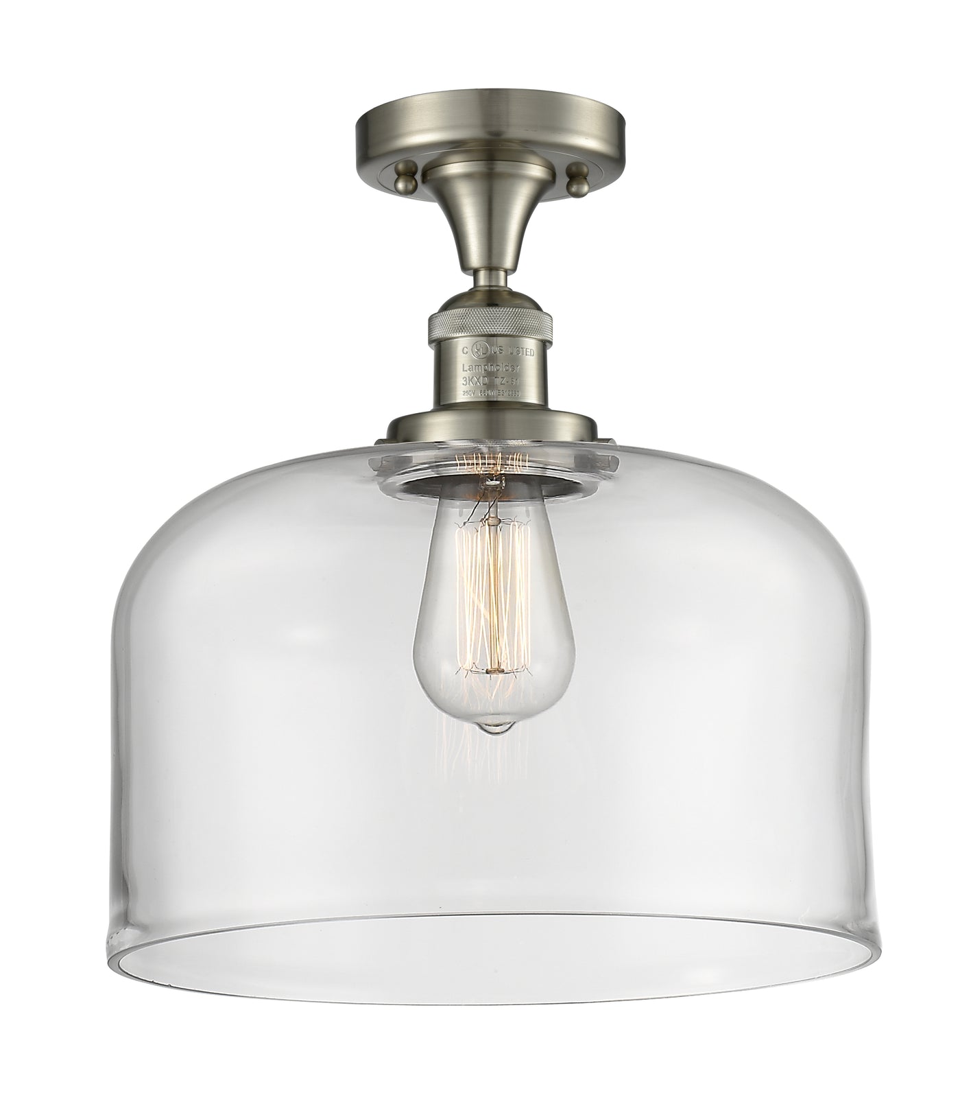 Franklin Semi-Flush Mount Brushed Satin Nickel