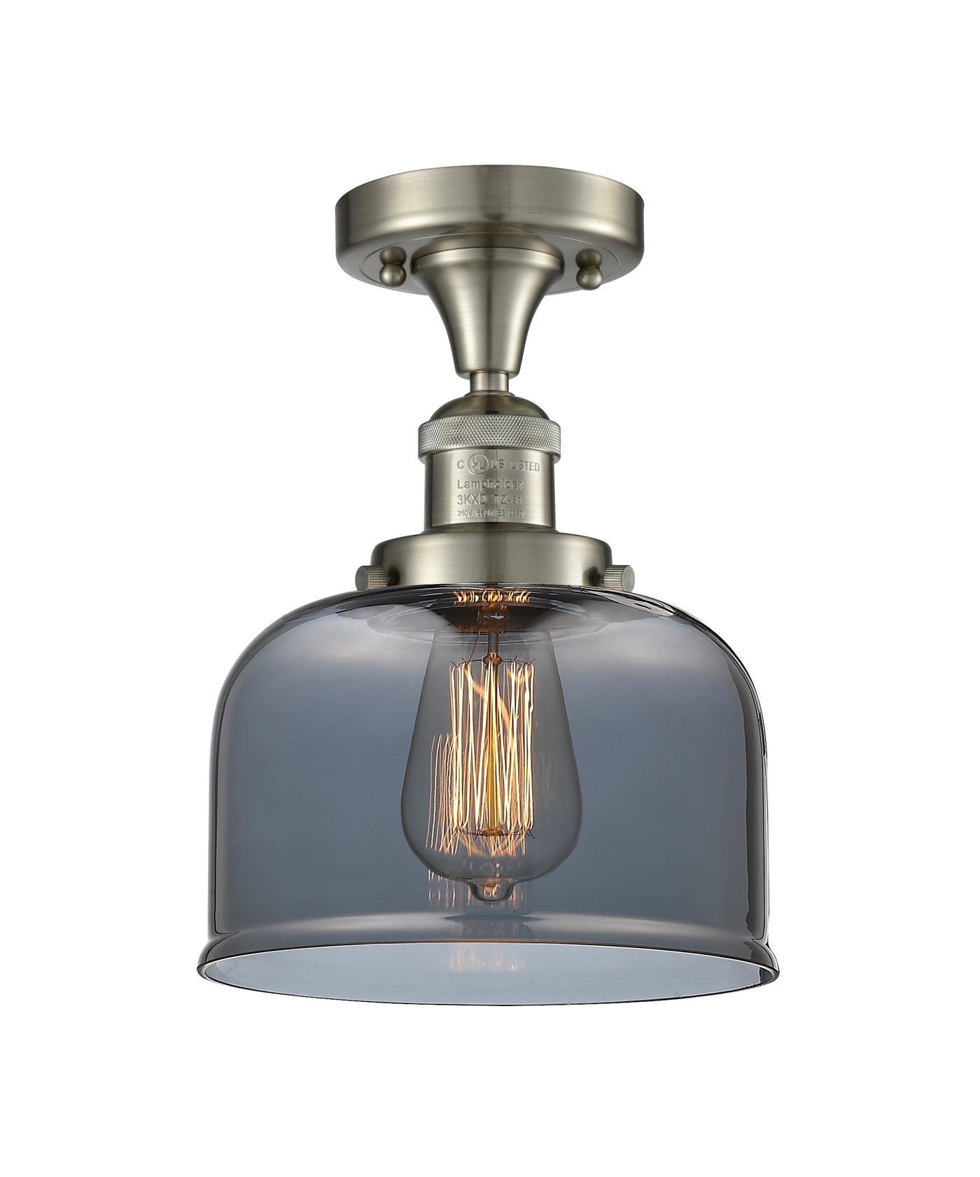 Franklin Semi-Flush Mount Brushed Nickel Brass