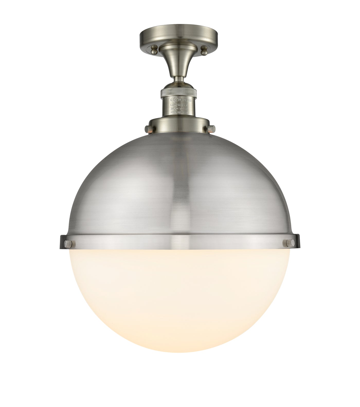 Franklin Semi-Flush Mount Cast Brass Glass