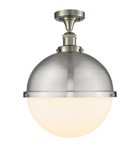 Franklin Semi-Flush Mount Cast Brass Glass