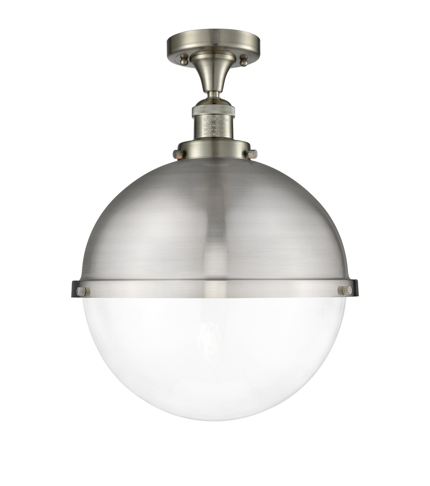Franklin Semi-Flush Mount Cast Brass Glass