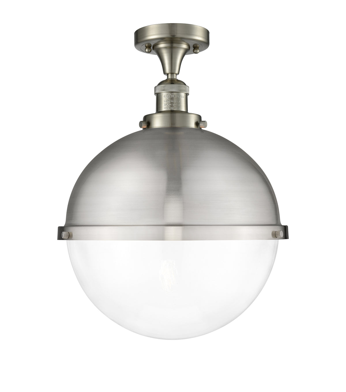 Hampden 13-Inch 1-Light Semi-Flush Mount with LED Bulb 17.25-Inch High