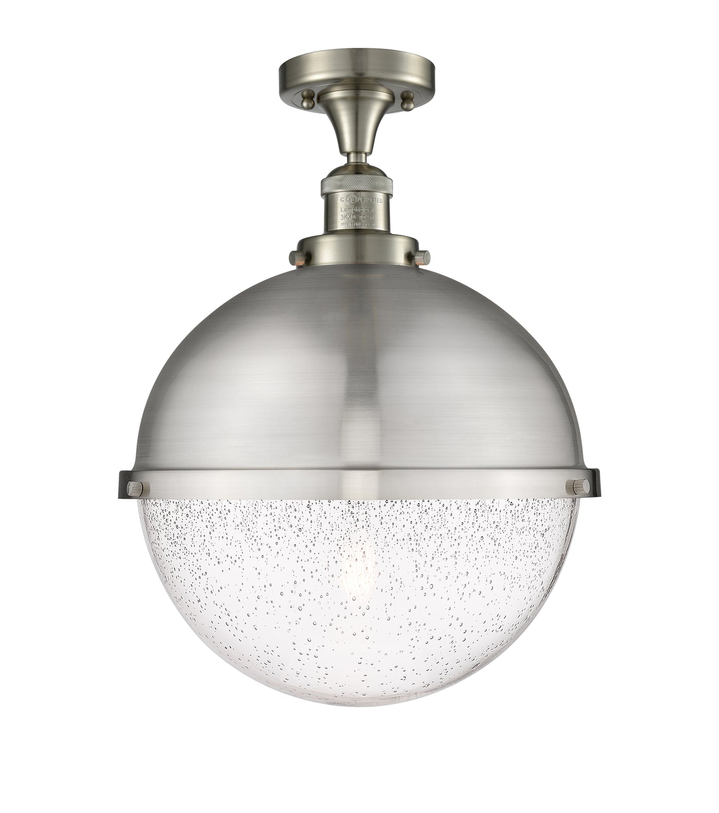 Franklin Semi-Flush Mount Cast Brass Glass
