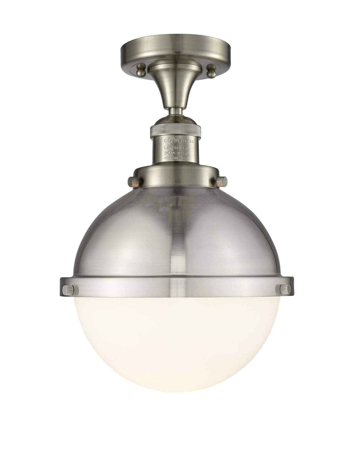 Hampden 9-Inch 1-Light Semi-Flush Mount with LED Bulb 13.125-Inch High