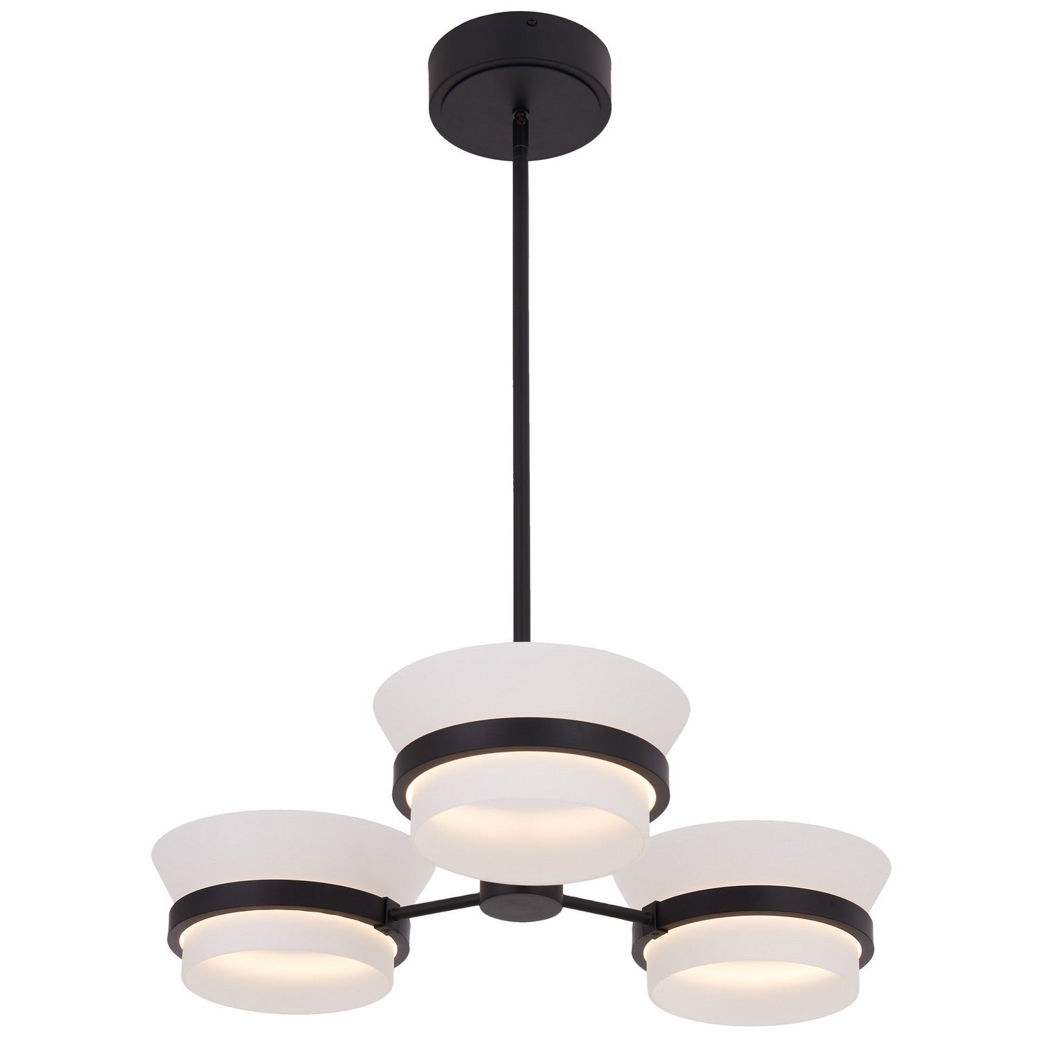 13'' Anel 3 Light Matte Black Chandelier