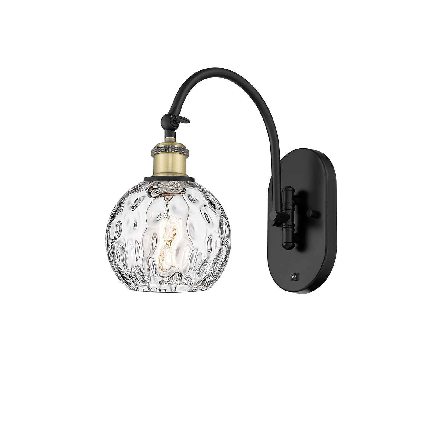 Ballston Swing Arm Cast Brass Glass Steel