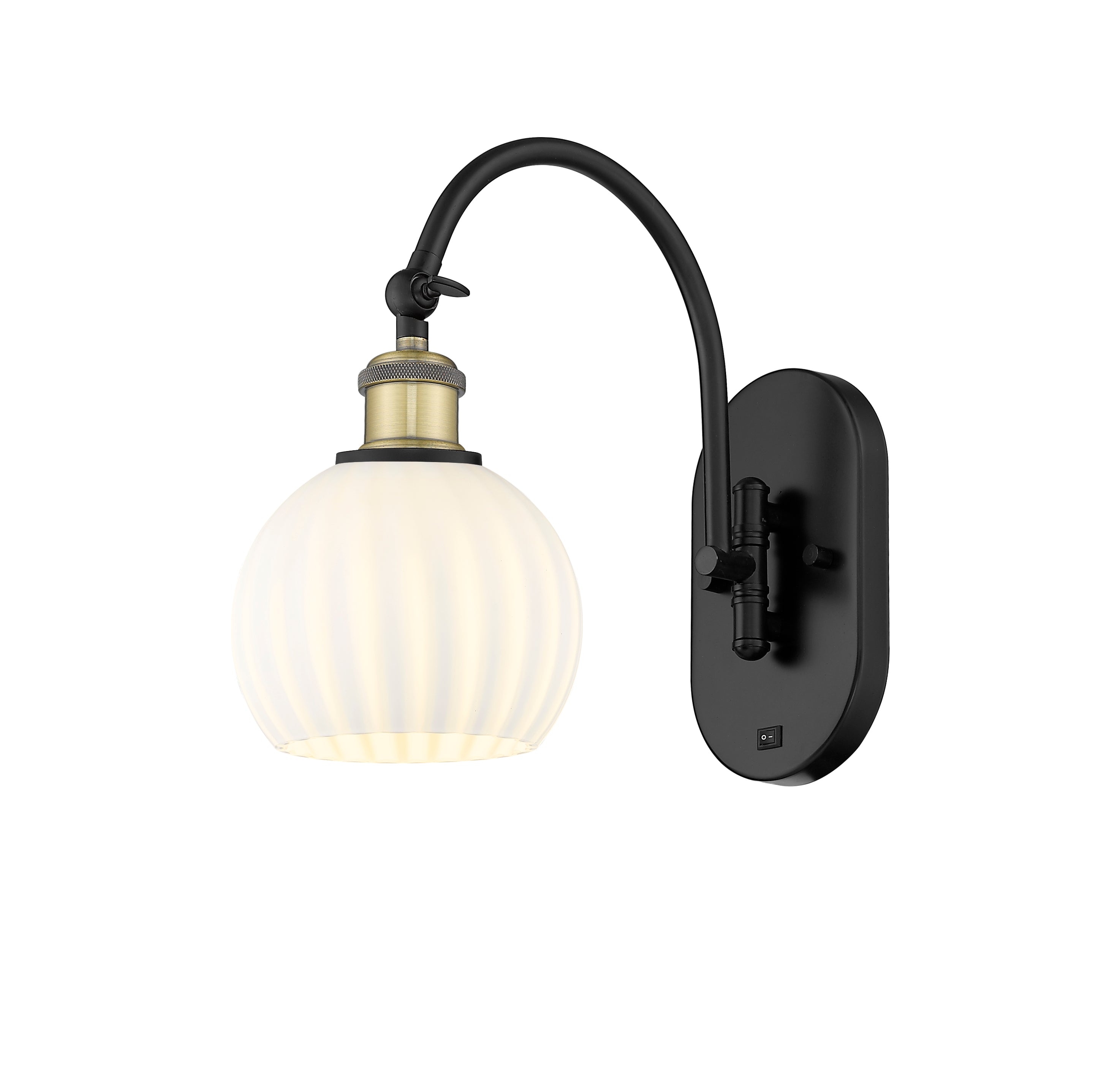 Ballston Swing Arm Cast Brass Steel Glass