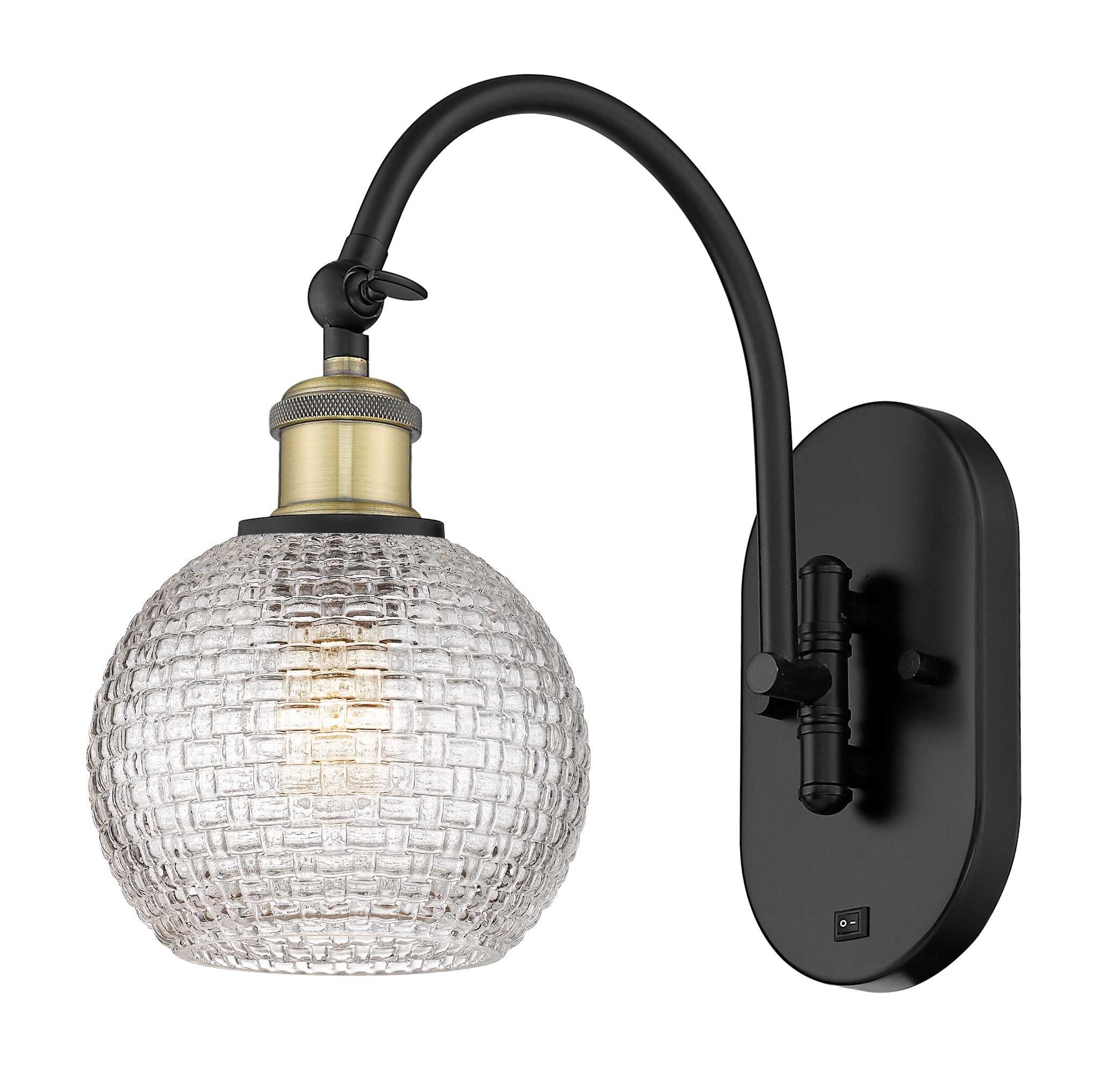 Ballston Swing Arm Cast Brass White Venetian