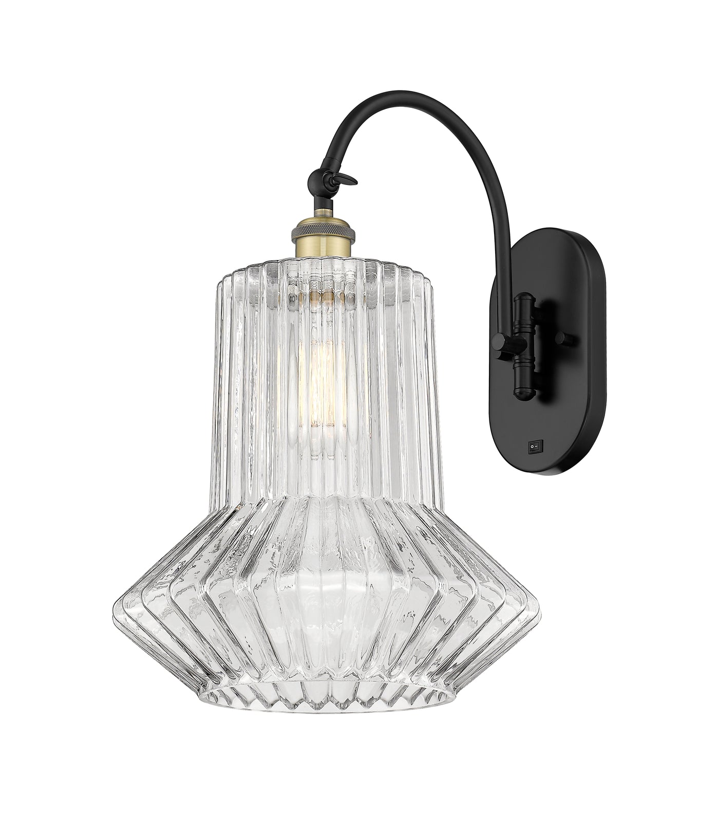 Ballston Swing Arm Cast Brass Glass Steel