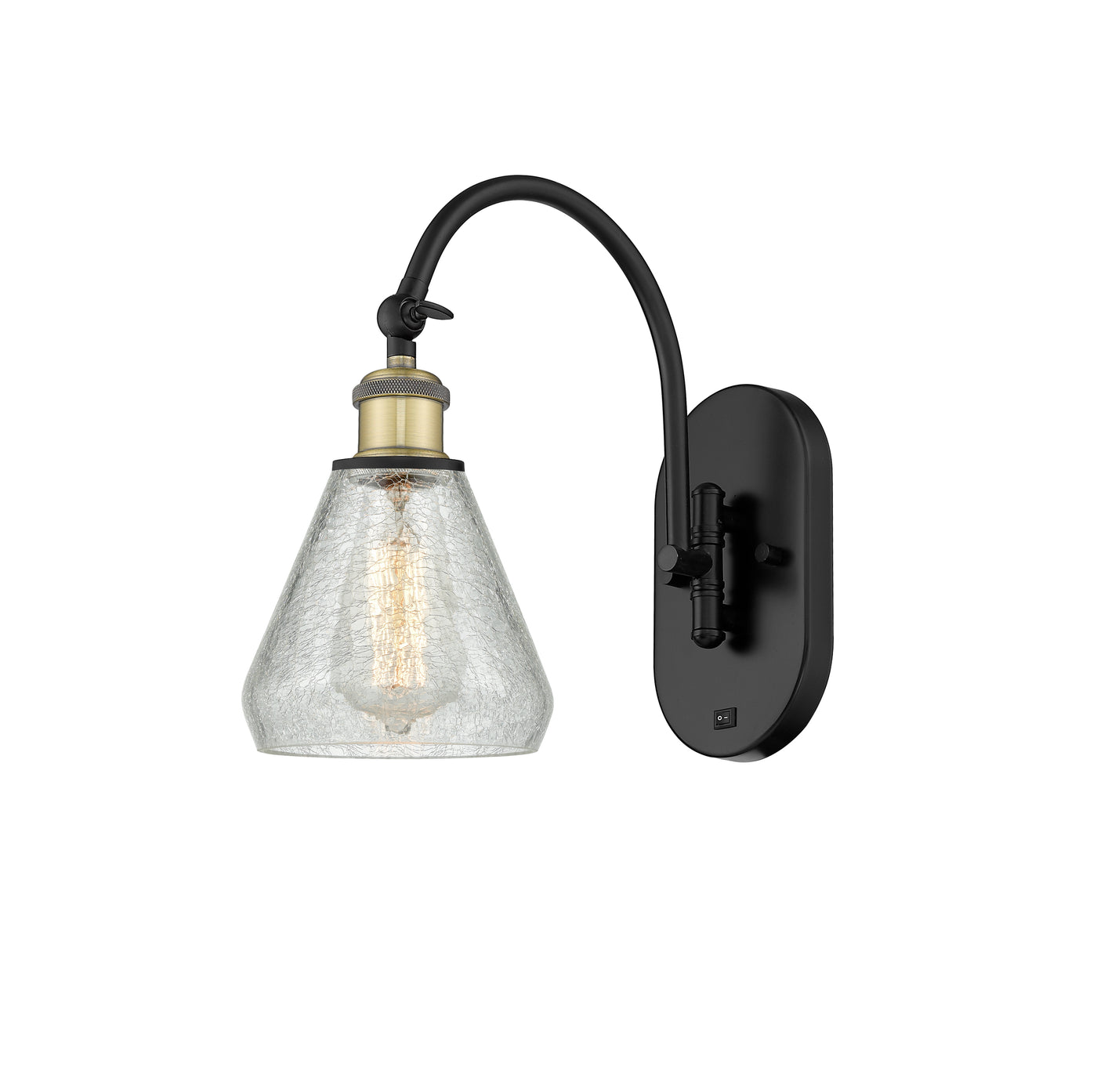 Ballston Swing Arm Brass Glass