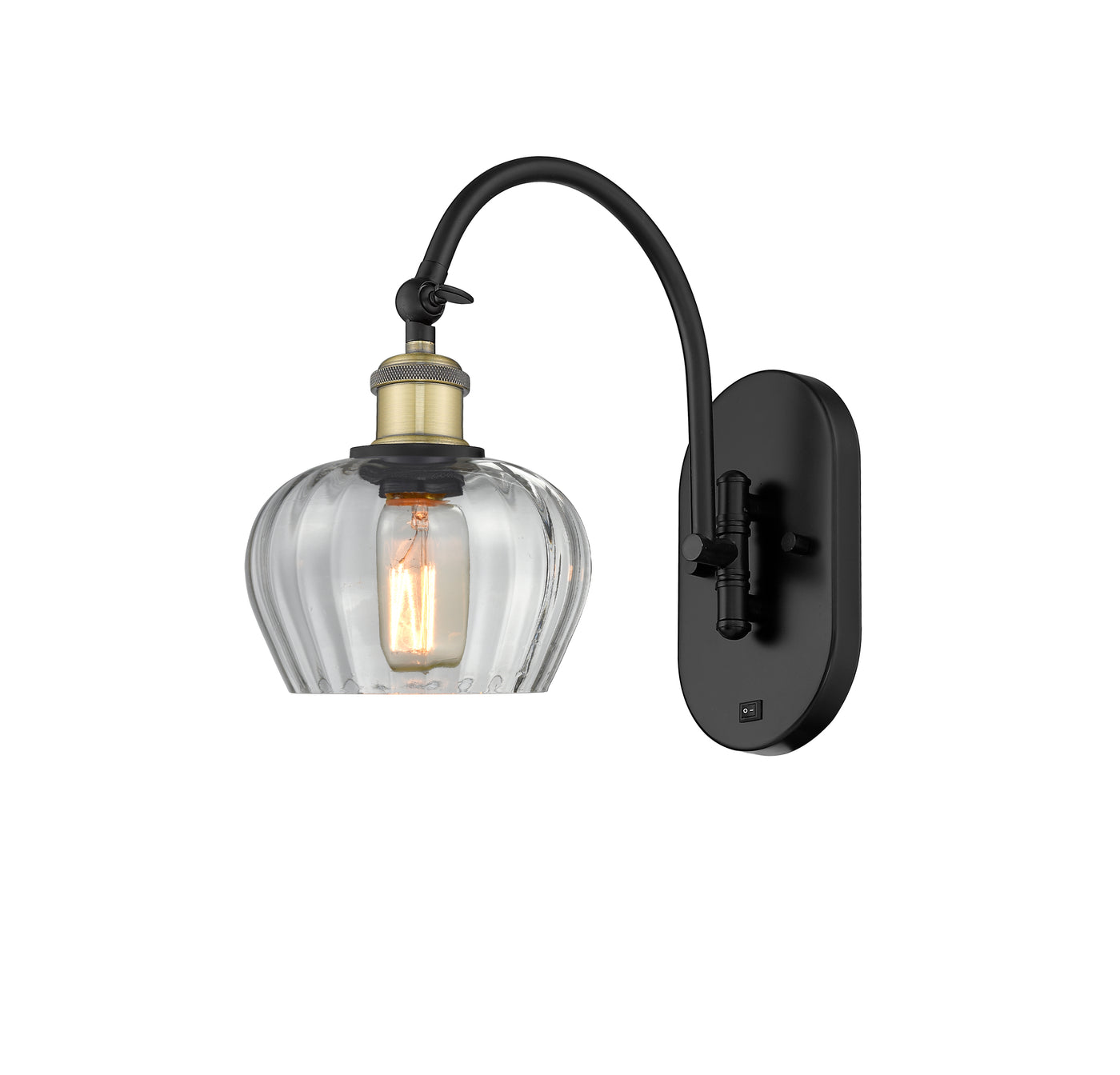 Ballston Swing Arm Cast Brass Steel Glass