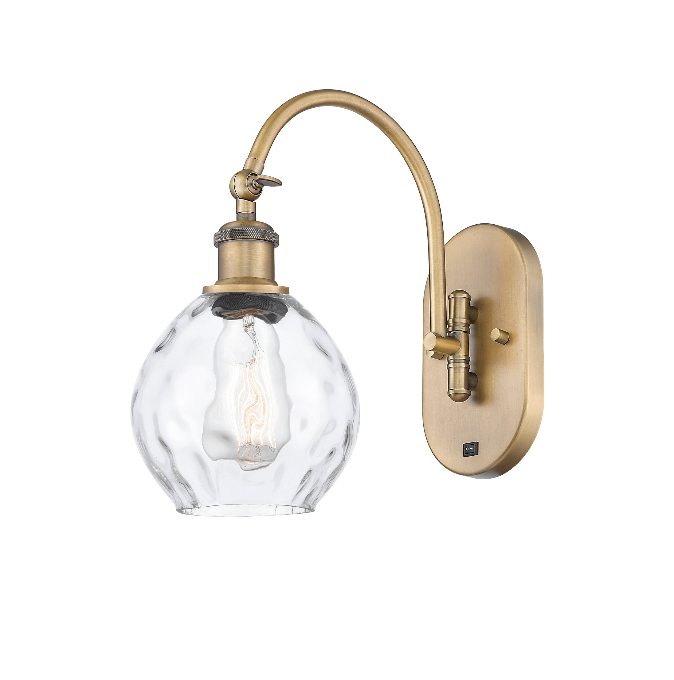Ballston Swing Arm Cast Brass Steel Glass
