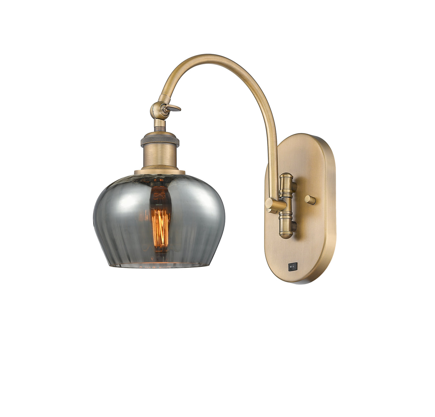 Ballston Swing Arm Cast Brass Steel Glass