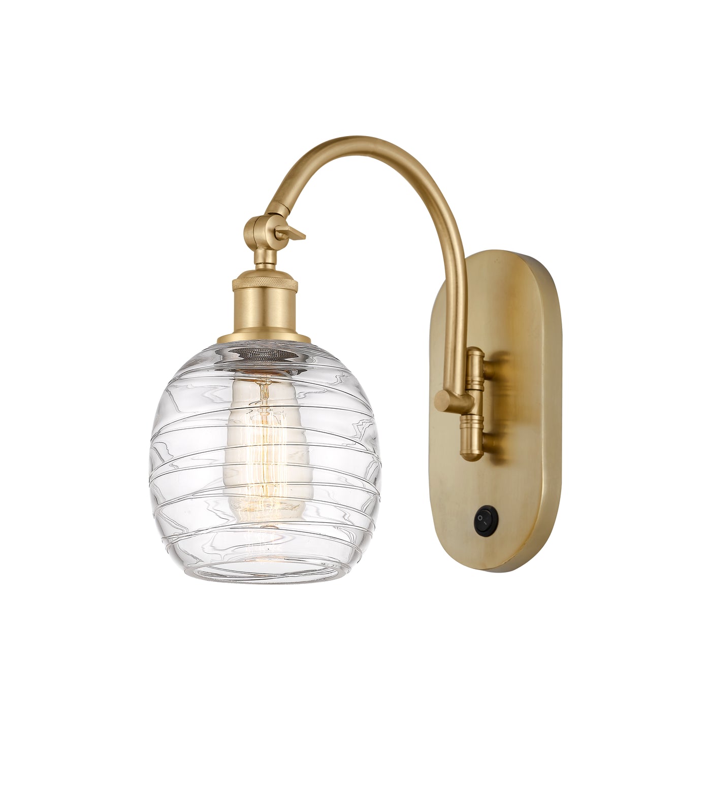 Ballston Swing Arm Cast Brass Glass Steel