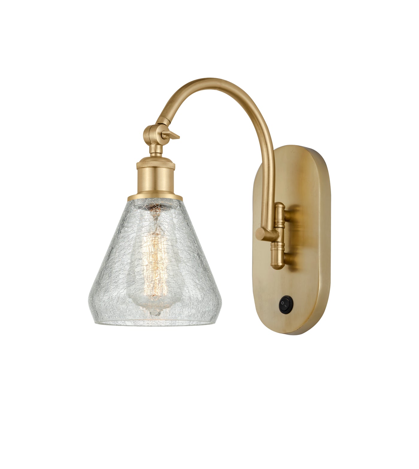 Ballston Swing Arm Brass Glass