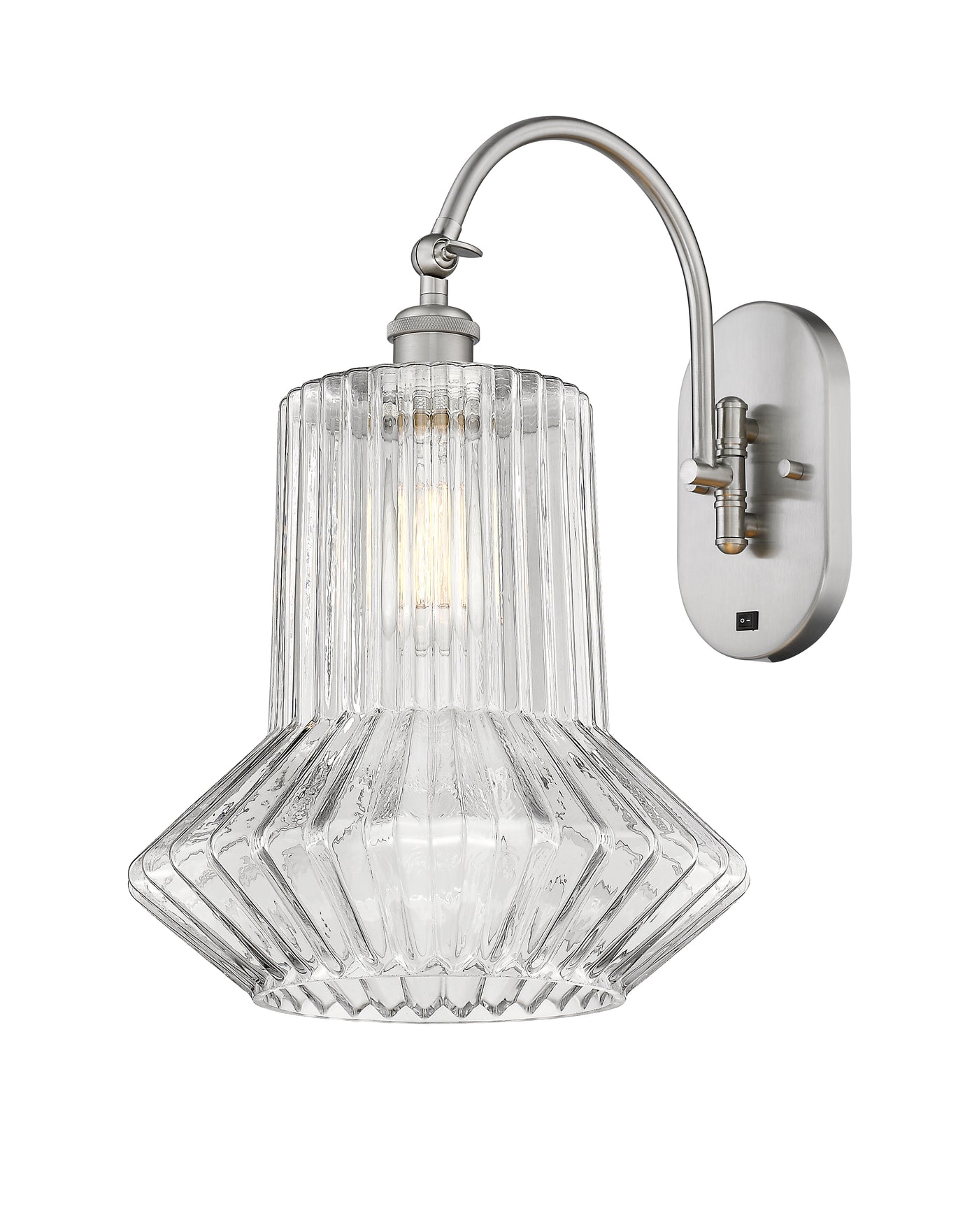 Ballston Swing Arm Cast Brass Glass Steel