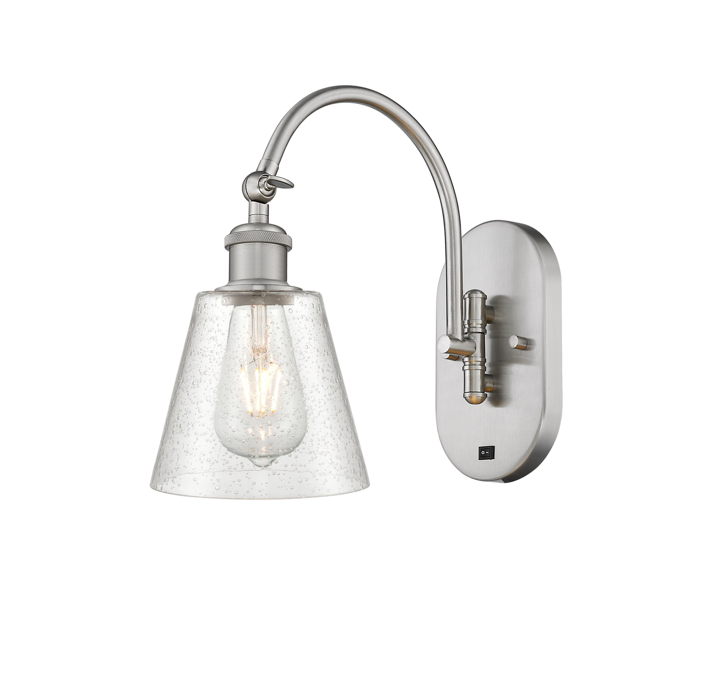 Ballston Swing Arm Cast Brass Steel Glass