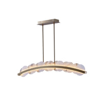 9'' Meridian 1 Light Winter Brass Linear Pendant