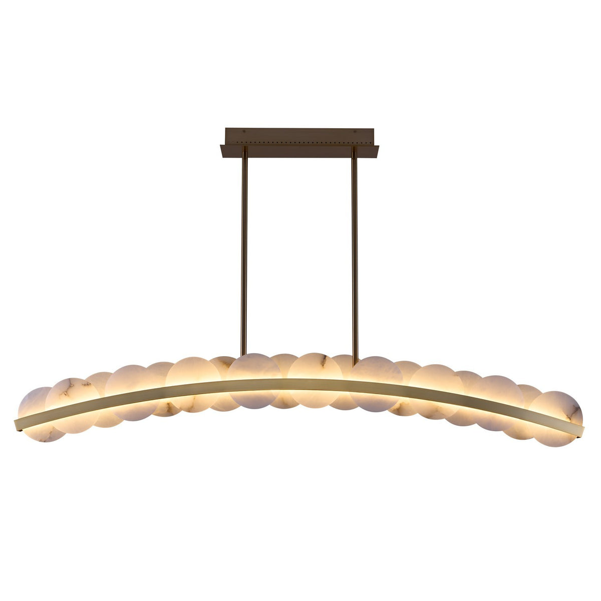 9.75'' Meridian 1 Light Winter Brass Linear Pendant