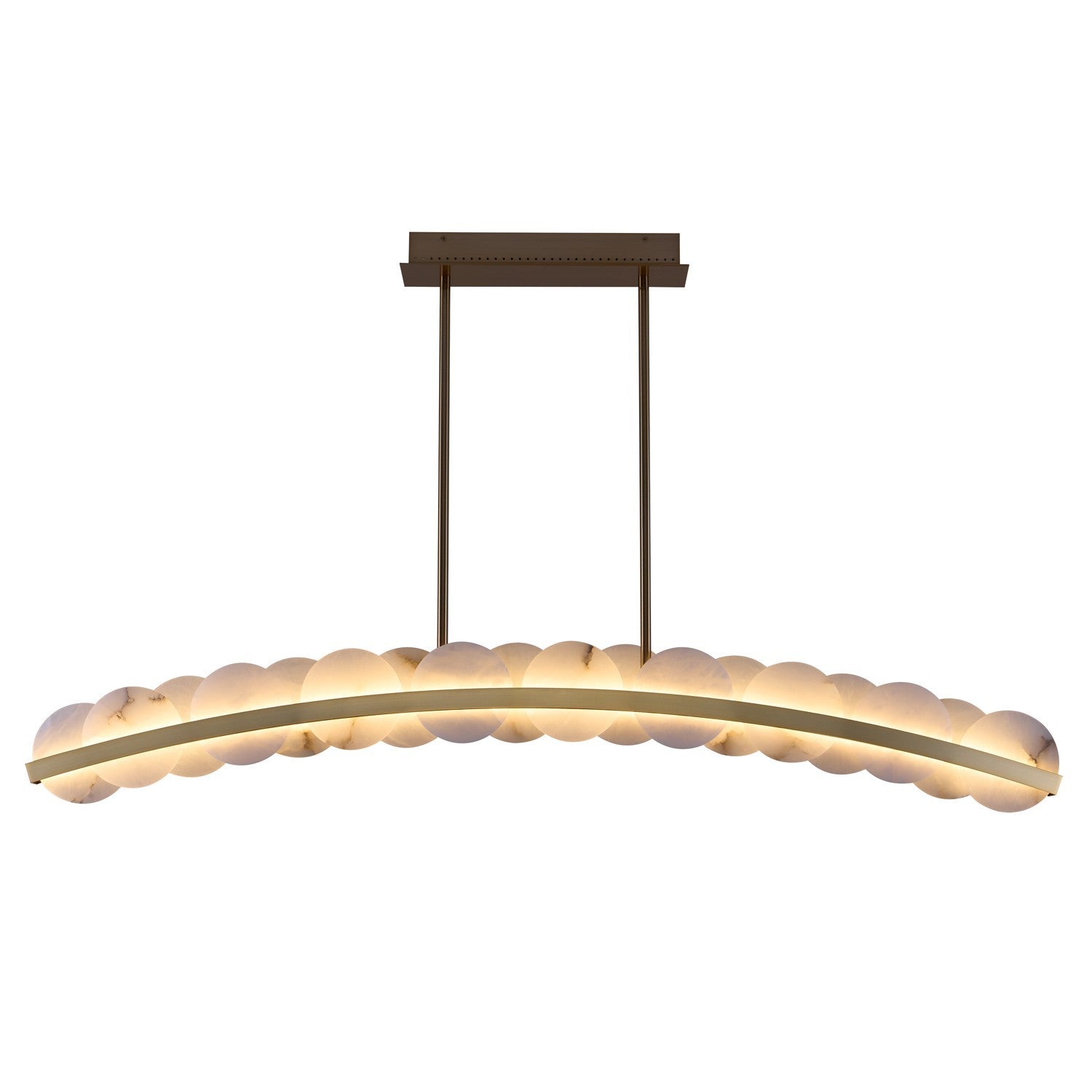 9.75'' Meridian 1 Light Winter Brass Linear Pendant