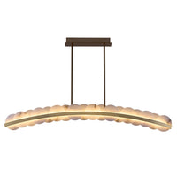 9.75'' Meridian 1 Light Winter Brass Linear Pendant