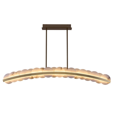 9.75'' Meridian 1 Light Winter Brass Linear Pendant