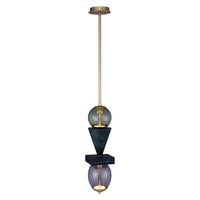 24'' Demi 2 Light Winter Brass Pendant