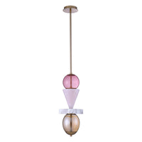 24'' Demi 1 Light Winter Brass Pendant