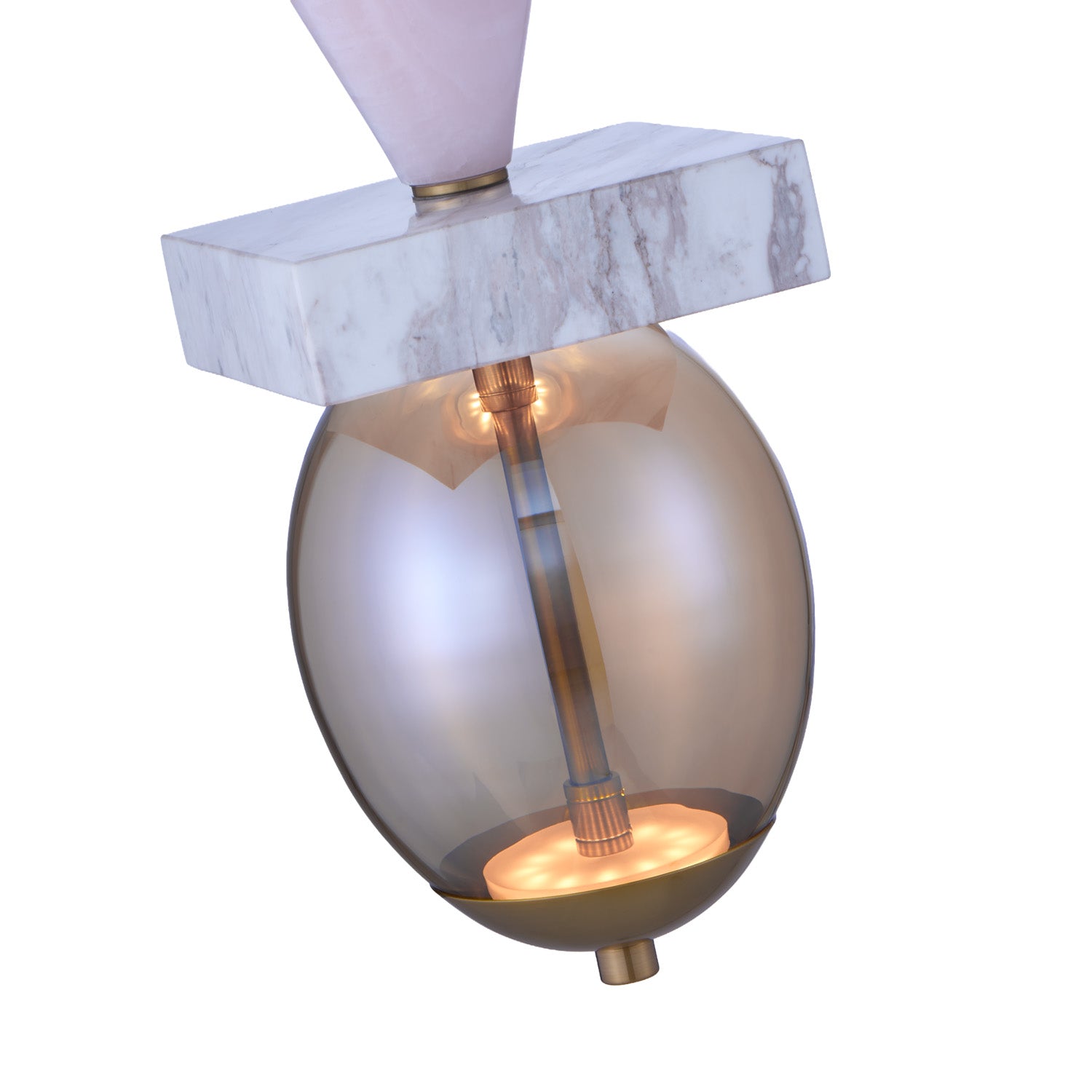 24'' Demi 1 Light Winter Brass Pendant