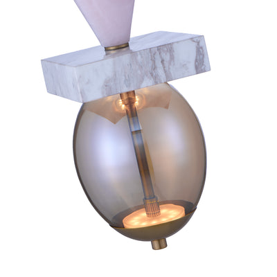24'' Demi 1 Light Winter Brass Pendant