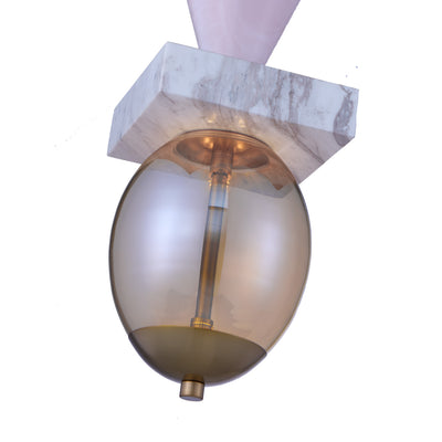 24'' Demi 1 Light Winter Brass Pendant