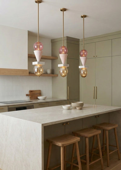 24'' Demi 1 Light Winter Brass Pendant