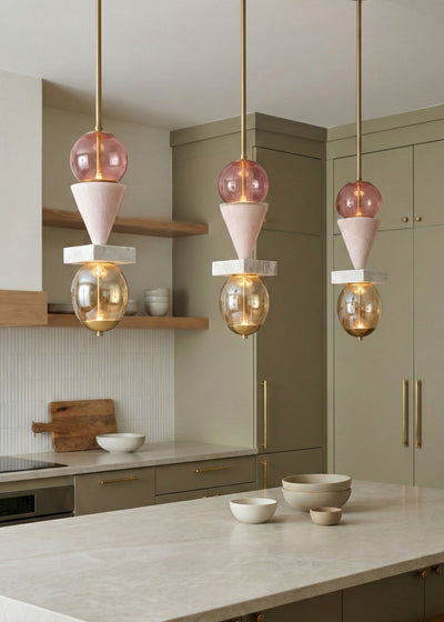 24'' Demi 1 Light Winter Brass Pendant