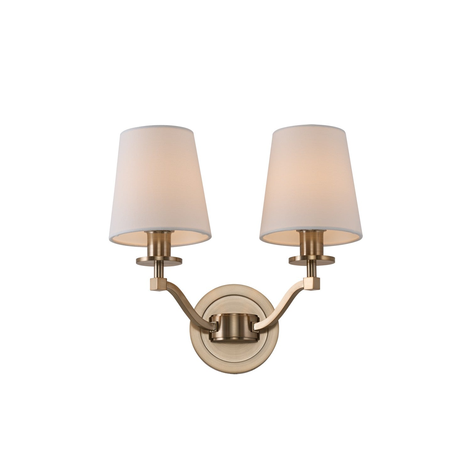 13'' Curva 2 Light Brushed Champagne Gold Wall Sconce