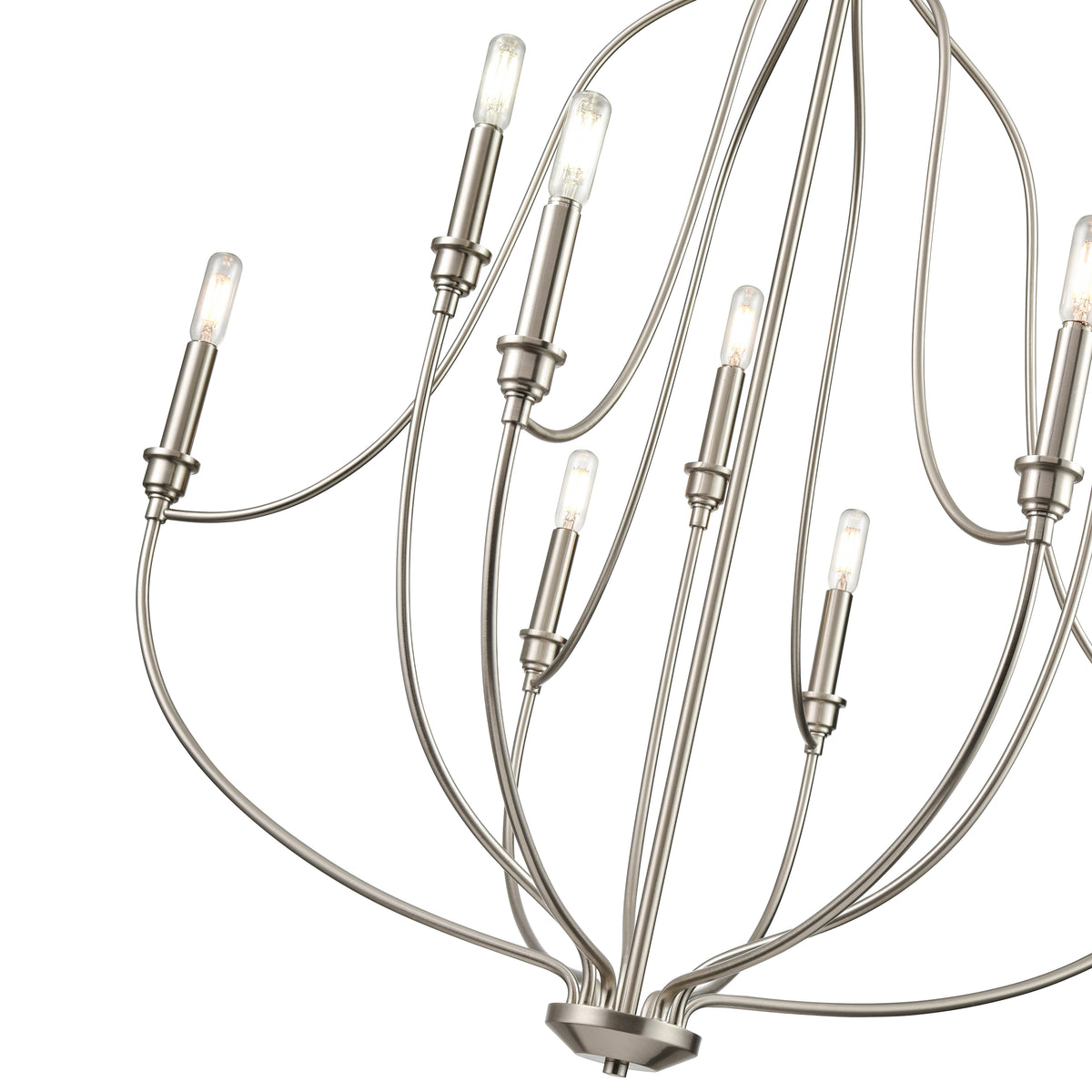 37.25'' Senoia Brushed Nickel 9 Light Chandelier