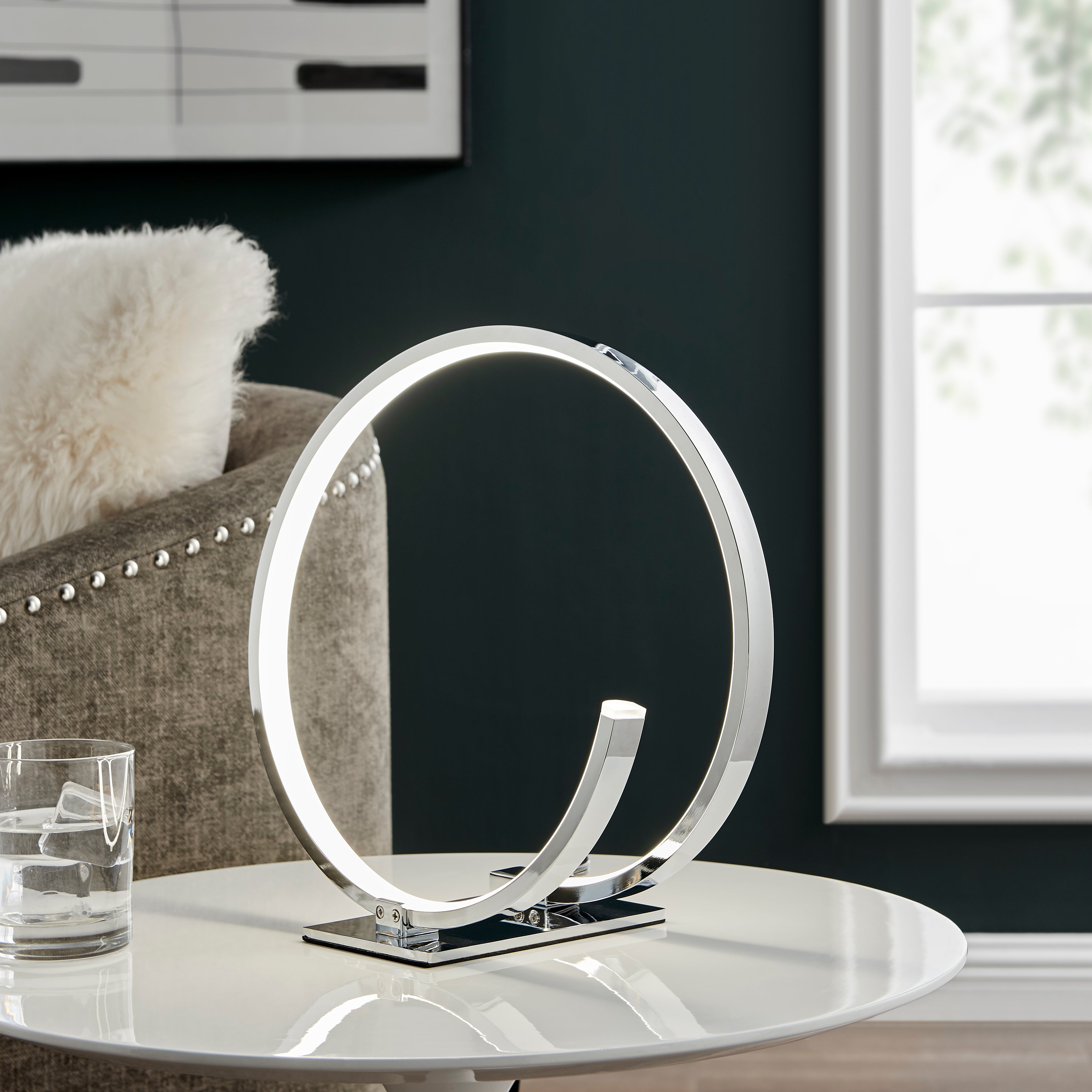 Circular Design Table Lamp | Led Strip